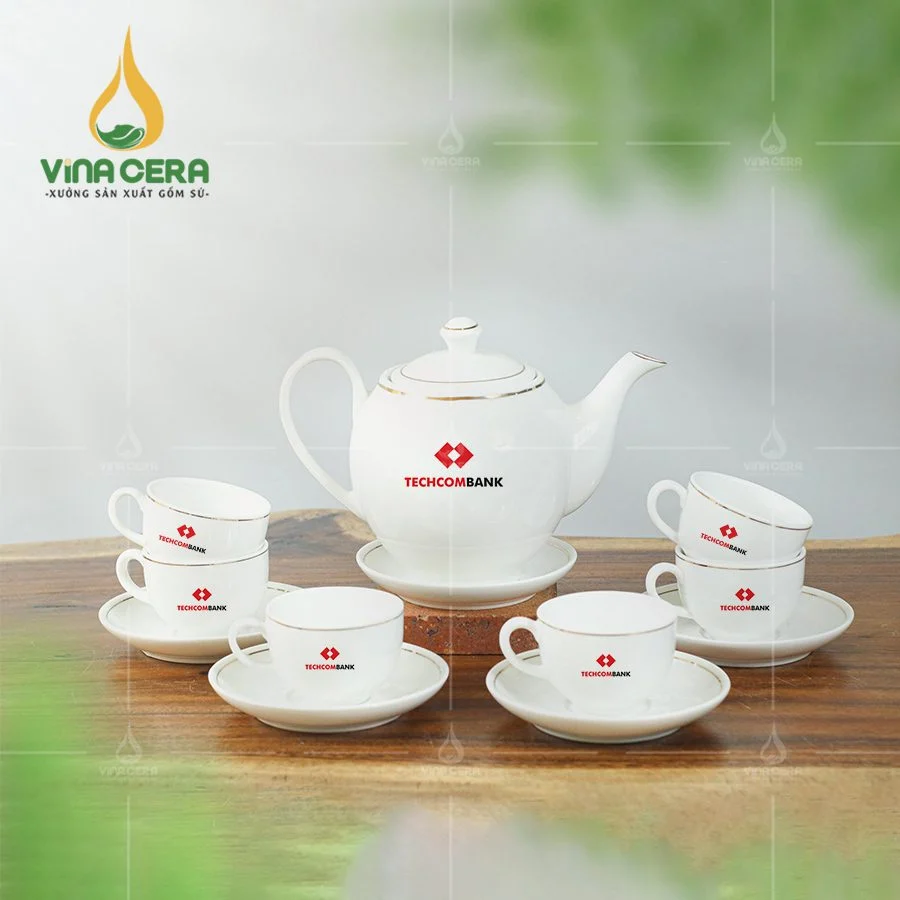Bộ Ấm Trà Vẽ Vàng