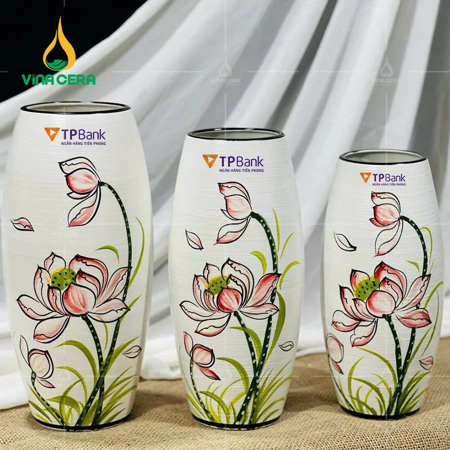 bộ 3 logo Bát Tràng vẽ Sen