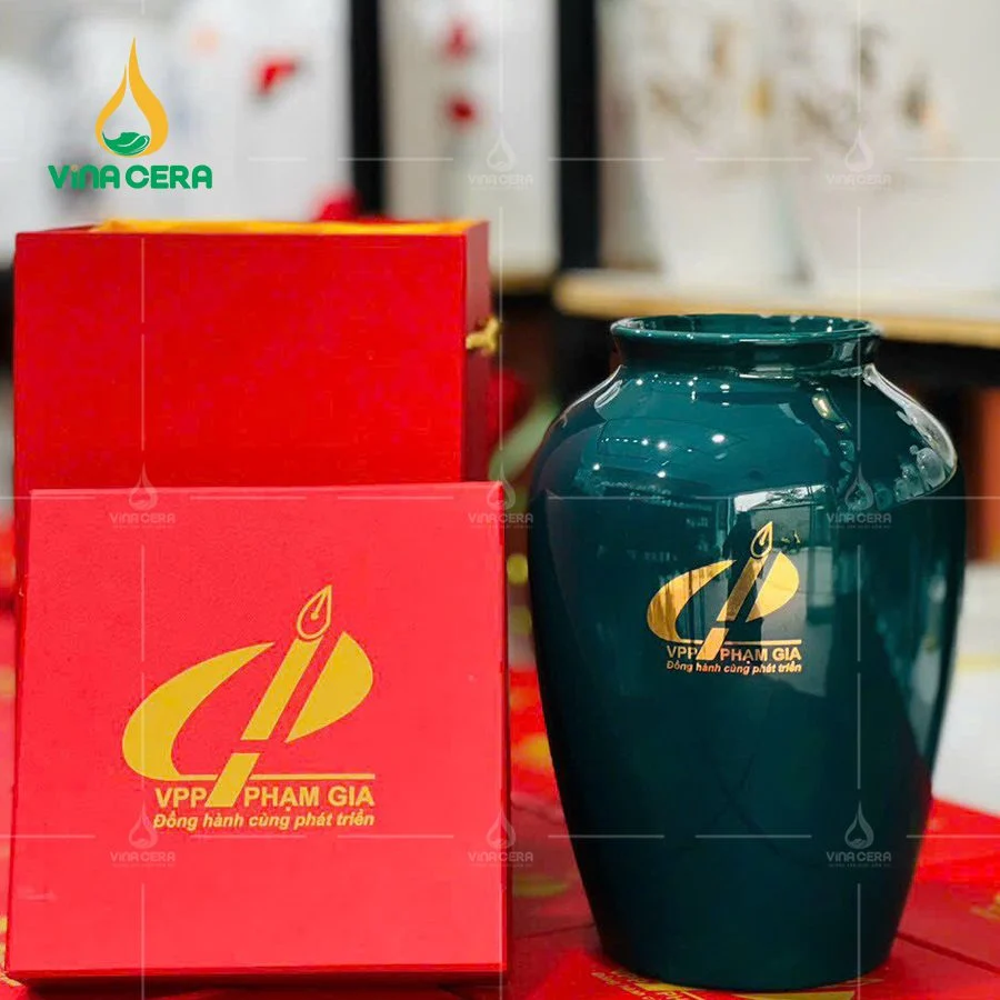 Bình Hoa In logo quà tặng