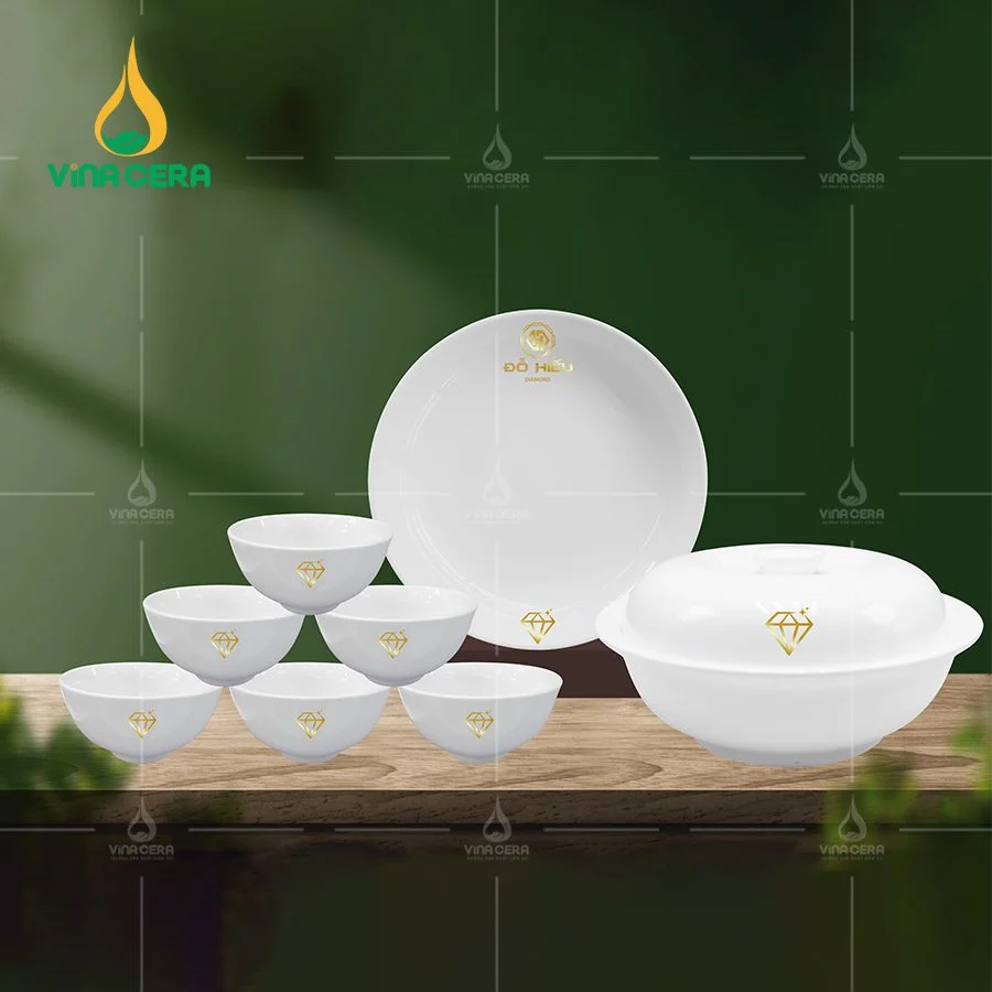 Mua Bát Đĩa Sứ In Logo Ở Đâu ? Xưởng Bát Đĩa Xuất Khẩu Bát đĩa in logo
