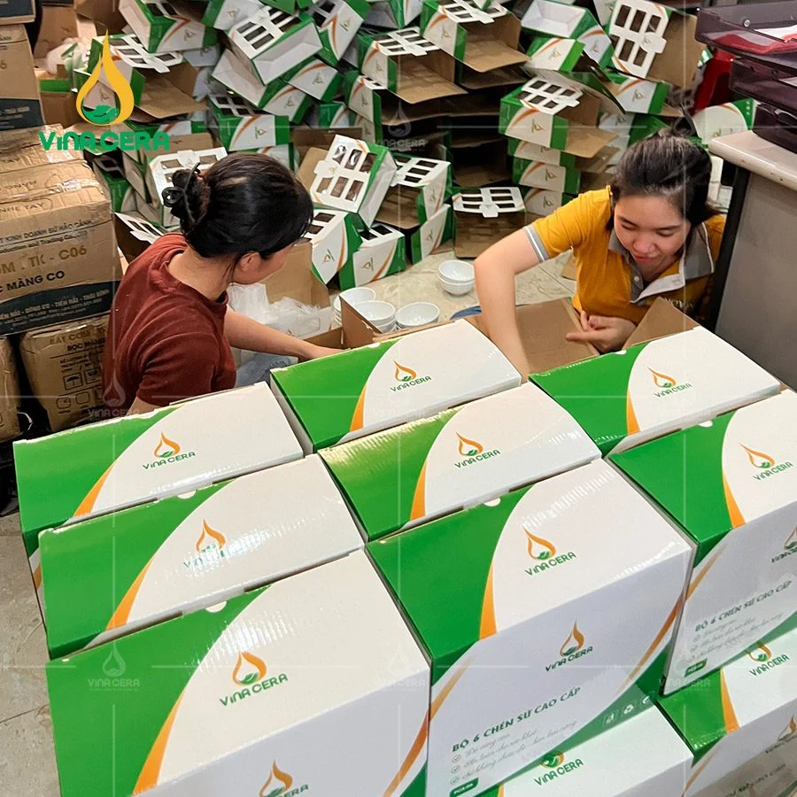 Chọn bát đĩa sứ cao cấp Minh Châu làm quà tặng ngày khai trương Doanh Nghiệp Bát đĩa in logo