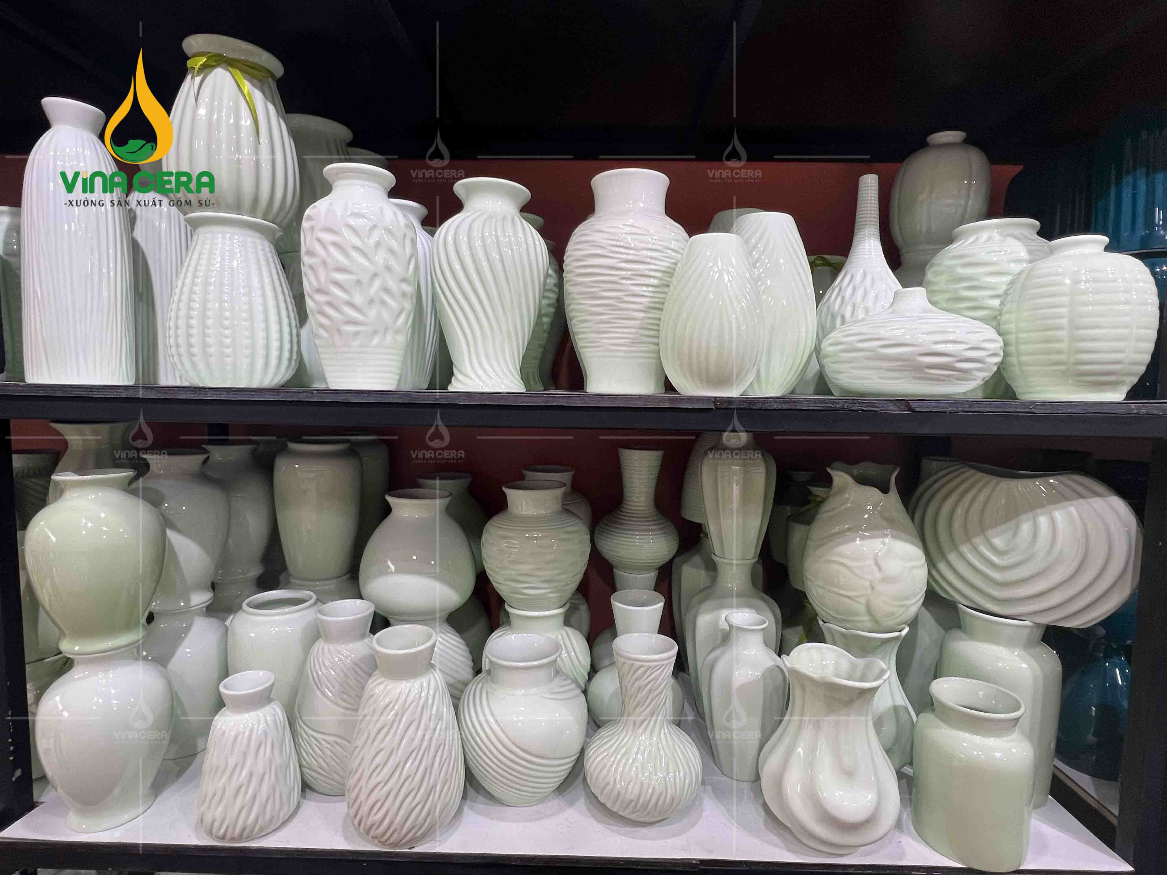 Tìm Hiểu Quy Trình Sản Xuất Gốm Sứ Bát Tràng xưởng sản xuất bình hoa Bát Tràng