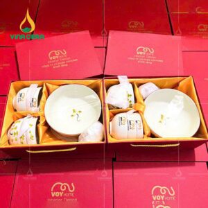 Những Bộ Chén Dĩa Sứ Cao Cấp Làm Quà Tết 2023 Bộ chén đĩa quà tết