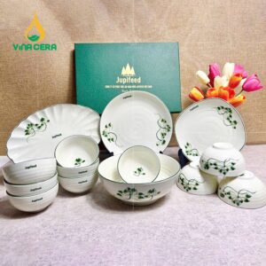 Bát đĩa cao cấp Bát Tràng tại Xưởng Gốm Sứ bát đĩa sứ minh châu