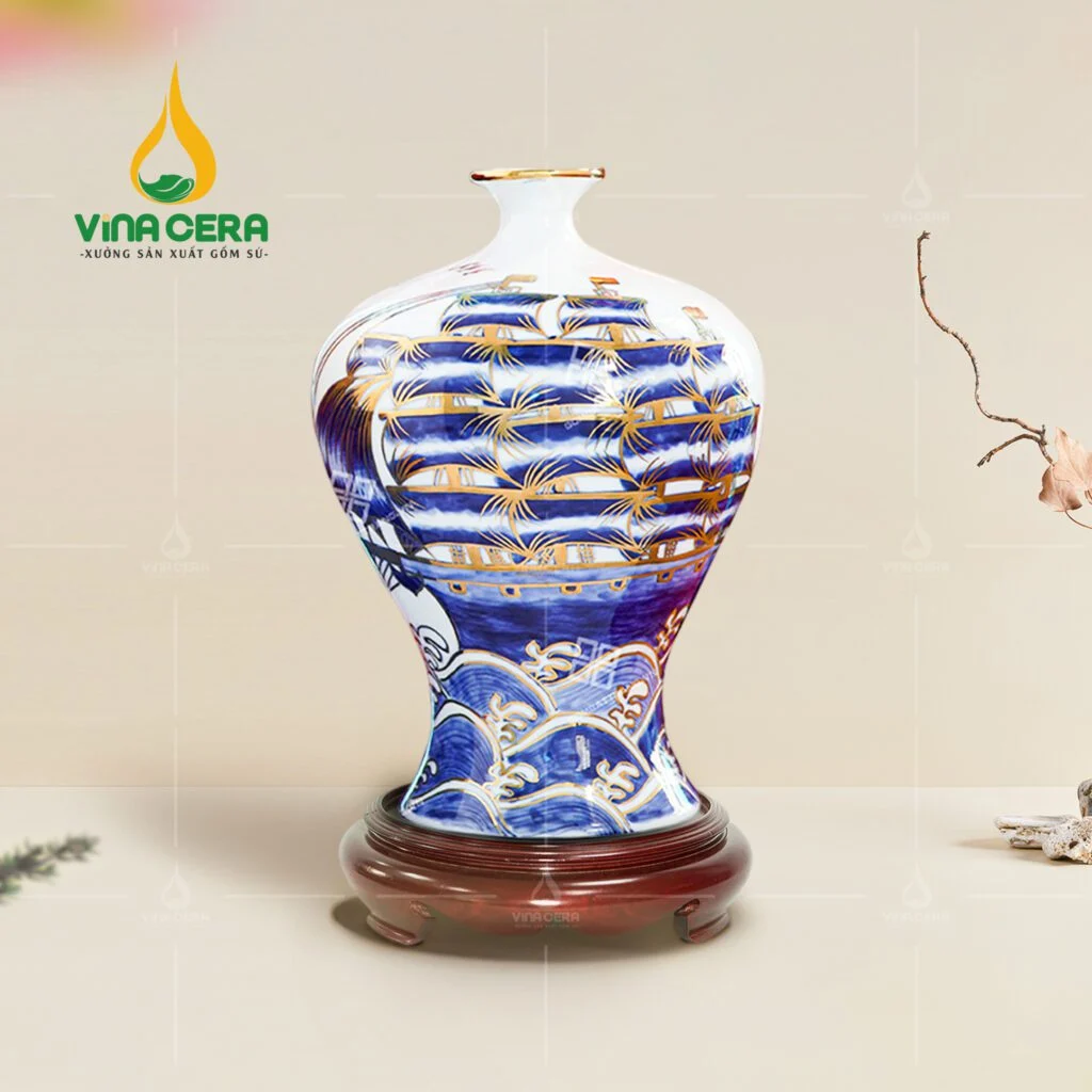 Bình Hút Tài Lộc Cho Người Mệnh Mộc: Cách Chọn & Top Sản Phẩm Đẹp Mai bình Thuận Buồm Xuôi Gió vẽ vàng
