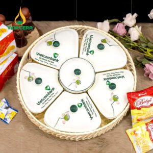 khay mứt sứ Bát tràng cao cấp hoa mặt trời (1)