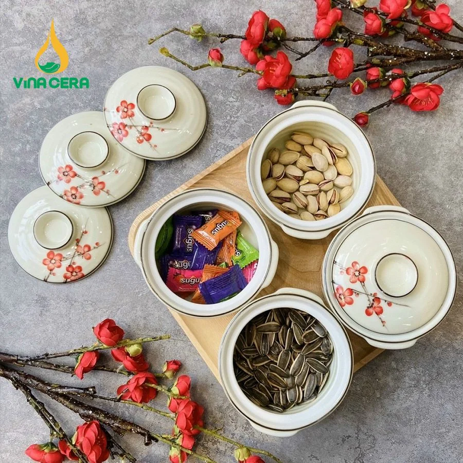 Khay Mứt Sứ Làm Quà Tặng Tết: Ý Nghĩa Và Đặc Điểm Nổi Bật khay mứt bát tràng 4 hủ (20)