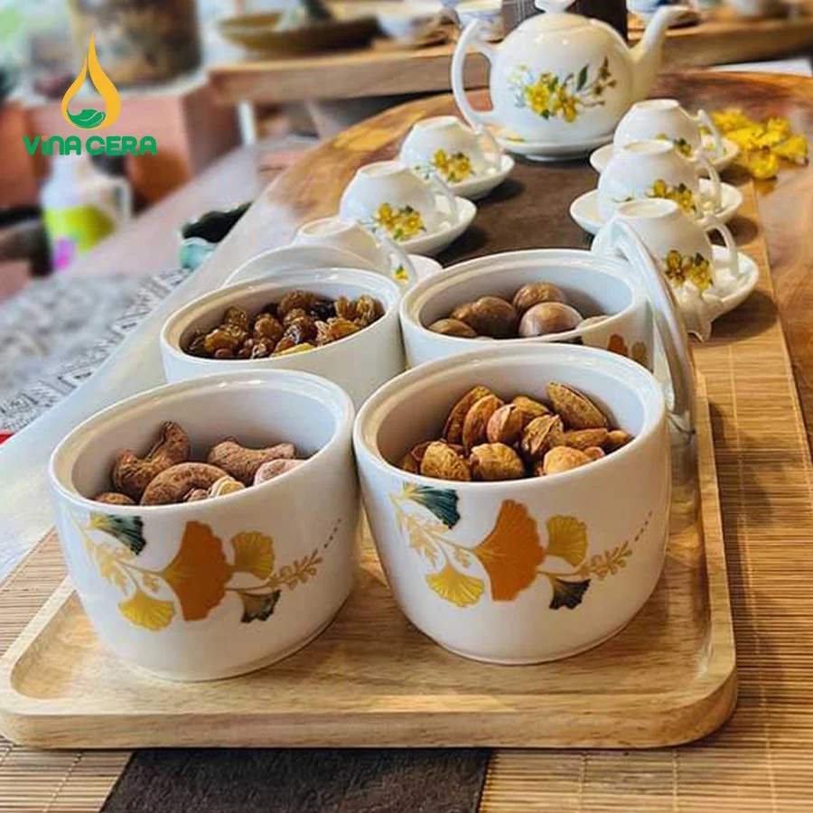 Khay Đựng Mứt Tết – Hộp Đựng Mứt Tết Đẹp mẫu mới bộ hủ khay mứt sứ bát Tràng