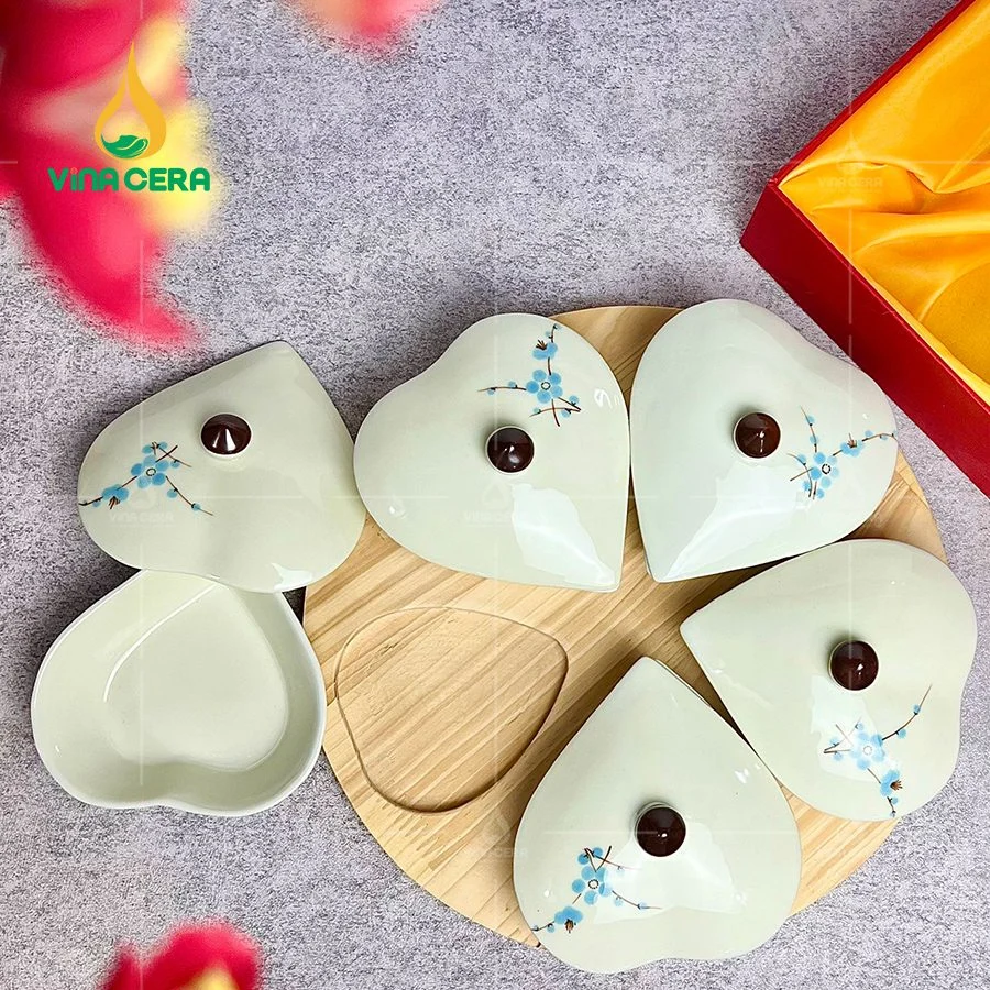 Chọn “Quà Khay Mứt _Tết Thêm Đủ Đầy” khay mứt sứ Bát tràng cao cấp hoa mặt trời (1)