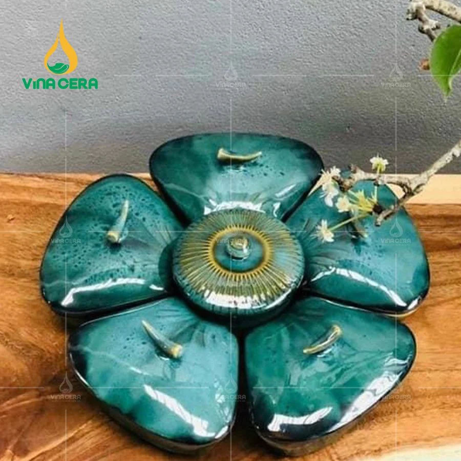 Khay Đựng Mứt Tết – Hộp Đựng Mứt Tết Đẹp mẫu mới khay mứt sứ Bát tràng cao cấp hoa mặt trời (1)