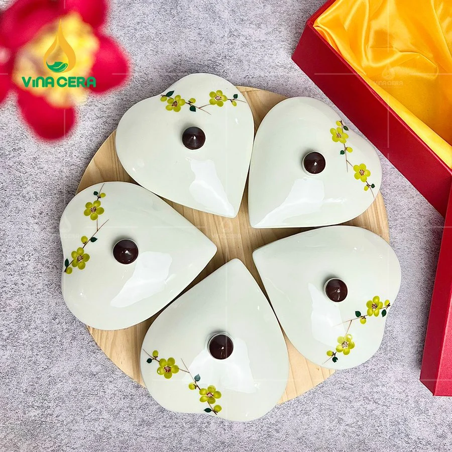 Địa chỉ Đặt khay đựng mứt Sứ cao cấp tại TpHCM khay mứt sứ Bát tràng cao cấp hoa mặt trời (111)