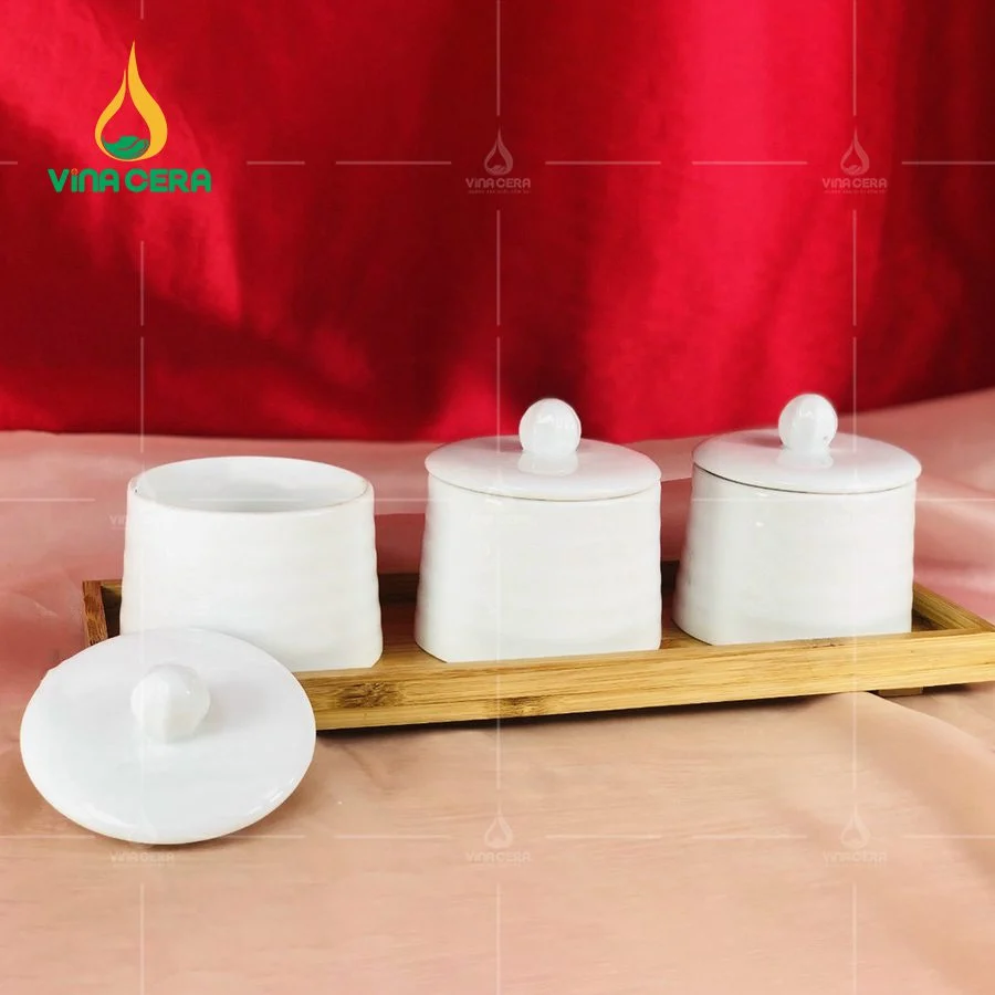 Khay Mứt Sứ Làm Quà Tặng Tết: Ý Nghĩa Và Đặc Điểm Nổi Bật khay đựng mứt tết bằng sứ - Bộ 3 hủ (24)