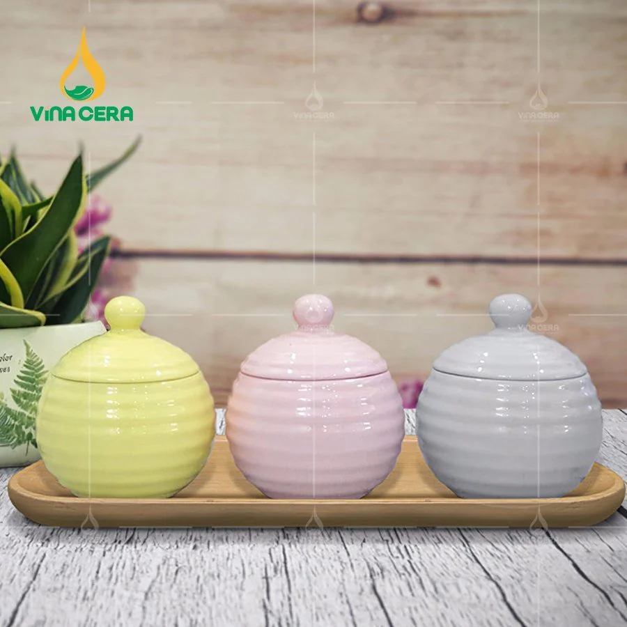 Điểm danh top 5 chén sứ Minh Châu đẹp nhất hiện nay khay đựng mứt tết bằng sứ - Bộ 3 hủ (24)