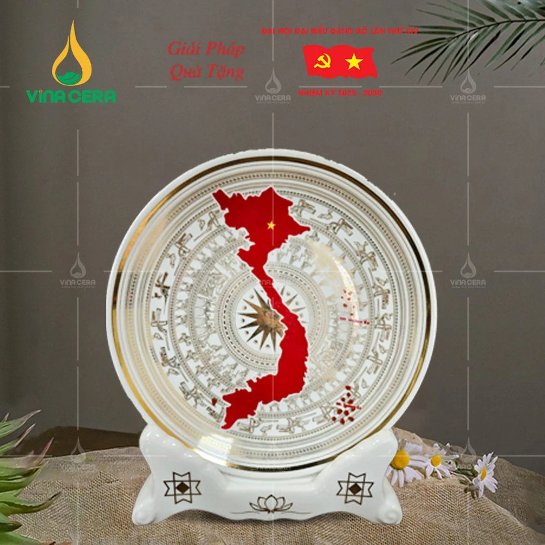Các Mẫu Quà Tặng Đại Hội Đảng Mới Nhất Tại Tp.HCM Đĩa biểu trưng in logo Đại hội
