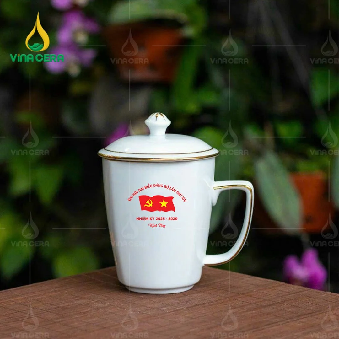 Quà tặng đại hội hội liên hiệp thanh niên Ly sứ in logo Đại hội