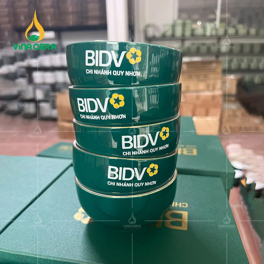 Đặt mua chén dĩa in logo tại TPHCM số lượng lớn theo yêu cầu bát đĩa sứ minh châu