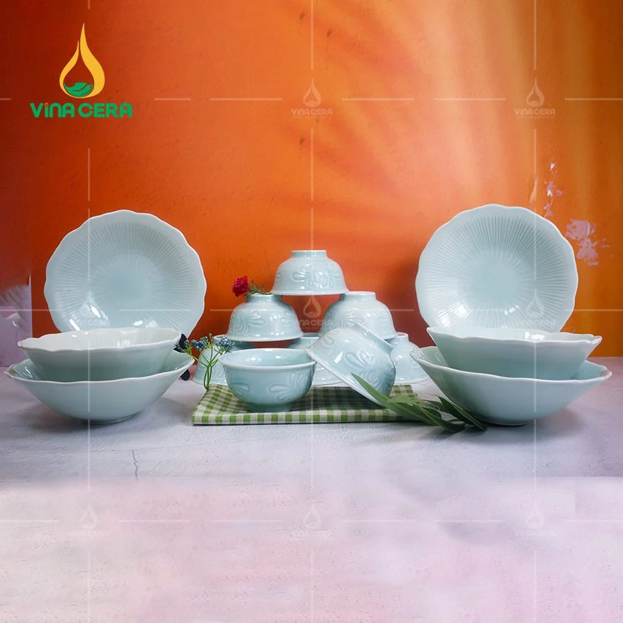 Đặt mua bát đĩa sứ giá sỉ – bát đĩa đẹp xuất khẩu bát đĩa sứ minh châu