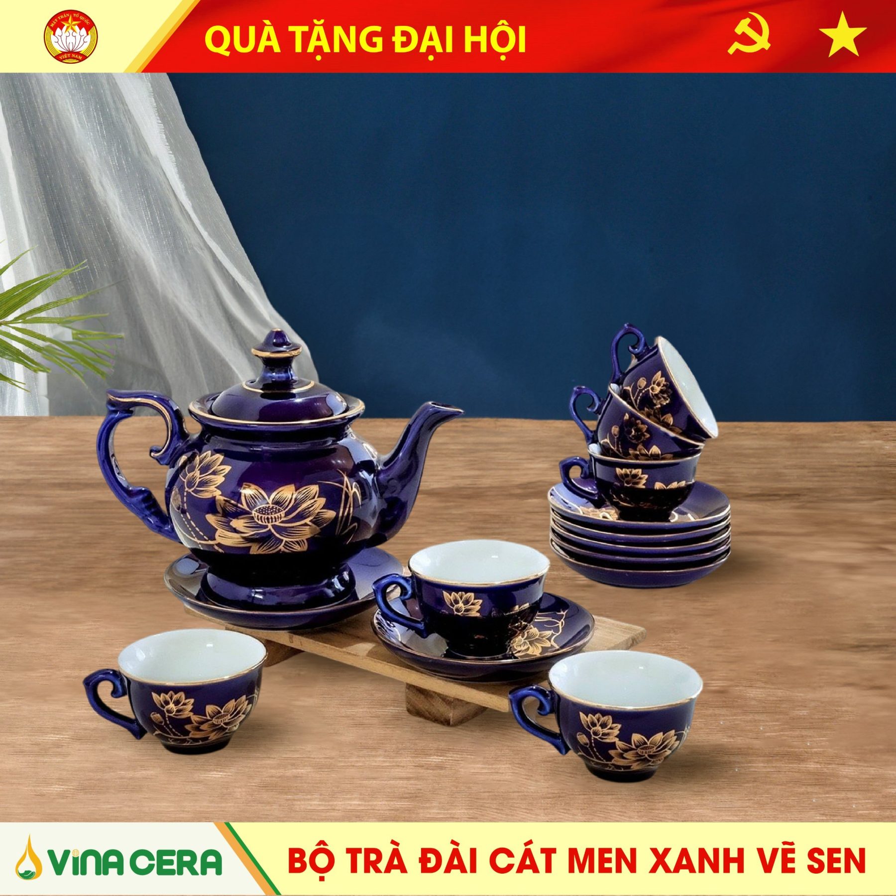 Bộ ấm trà quà tặng Đại hội
