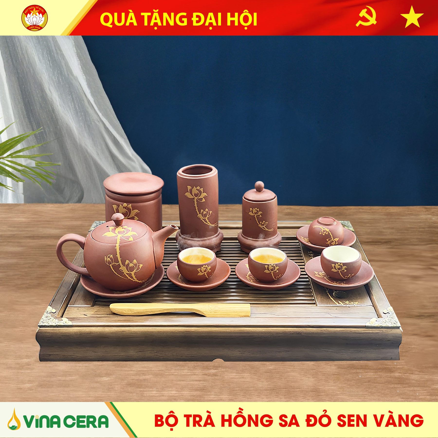Các Mẫu Quà Tặng Đại Hội Đảng Mới Nhất Tại Tp.HCM bộ ấm trà quà tặng đại hồi Đảng