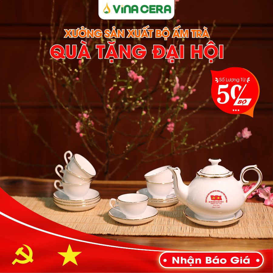 Các Mẫu Quà Tặng Đại Hội Đảng Mới Nhất Tại Tp.HCM bộ ấm trà quà tặng đại hồi Đảng