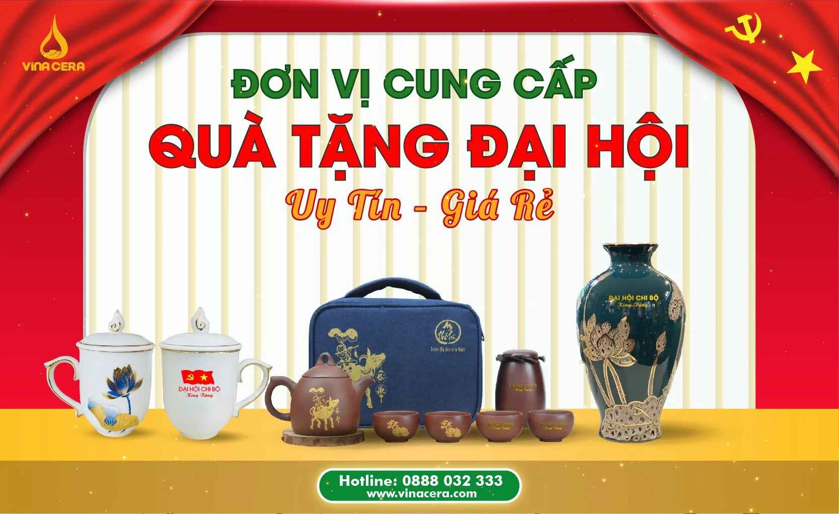 Quà Tặng Đại Hội Đảng Dưới 250K - Gốm Sứ Bát Tràng Chất Lượng quà tặng đại hội đảng
