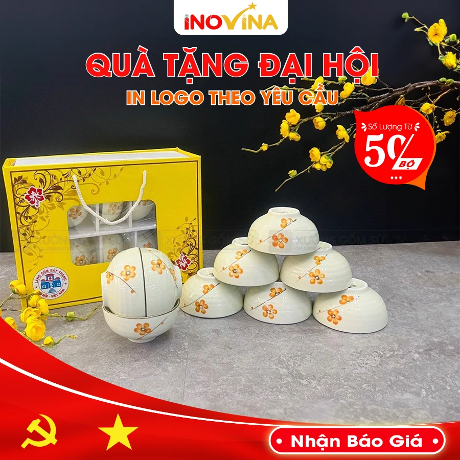 Các Mẫu Quà Tặng Đại Hội Đảng Mới Nhất Tại Tp.HCM Bộ ấm chén quà tặng đại hội Đảng