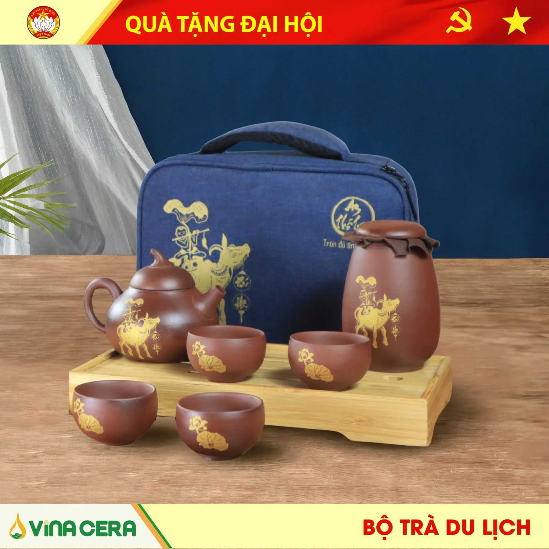 Sứ Minh Châu – Xưởng sản xuất gốm sứ nhà hàng khách sạn phổ biến nhất tại Việt Nam Bộ ấm trà quà tặng Đại hội