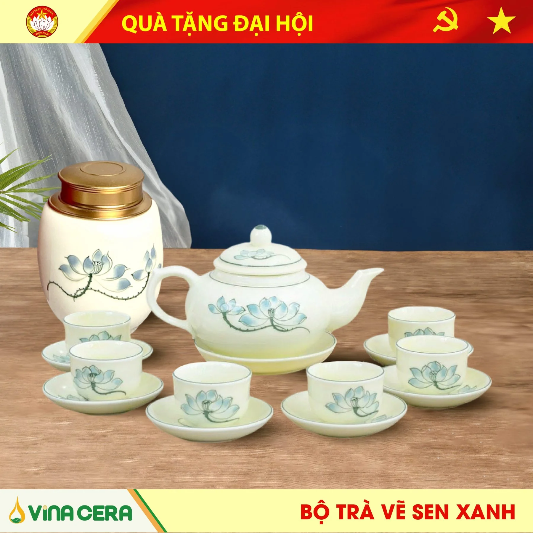 Bộ ấm trà quà tặng Đại hội