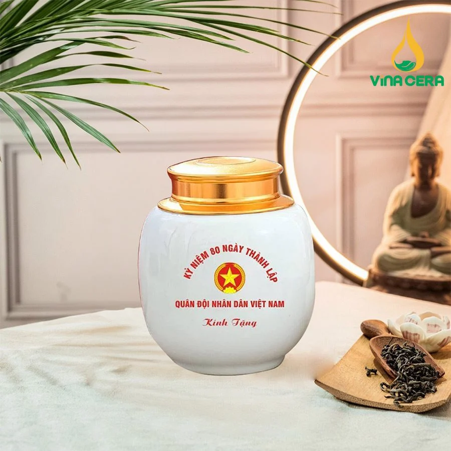99 Mẫu Quà Tặng Ý Nghĩa Nhân Ngày Thành Lập Quân Đội Nhân Dân Việt Nam 22/12 hủ đựng trà quà tặng kỷ niệm ngày thành lập quân đội nhân dân việt nam (4)