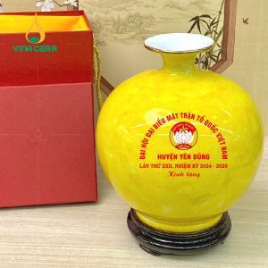 Bình Hút Tài Lộc Men Vân Đá in logo quà tặng (7)