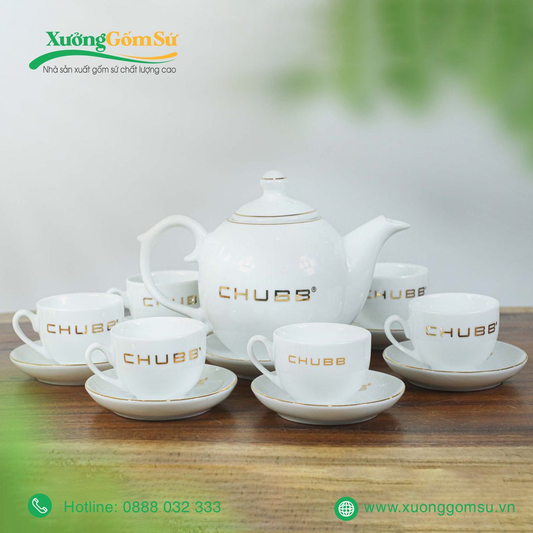 Ấm Trà Bát Tràng Đẹp - Món Quà Tết Ý Nghĩa Cho Mọi Nhà Bộ ấm chén vẽ vàng