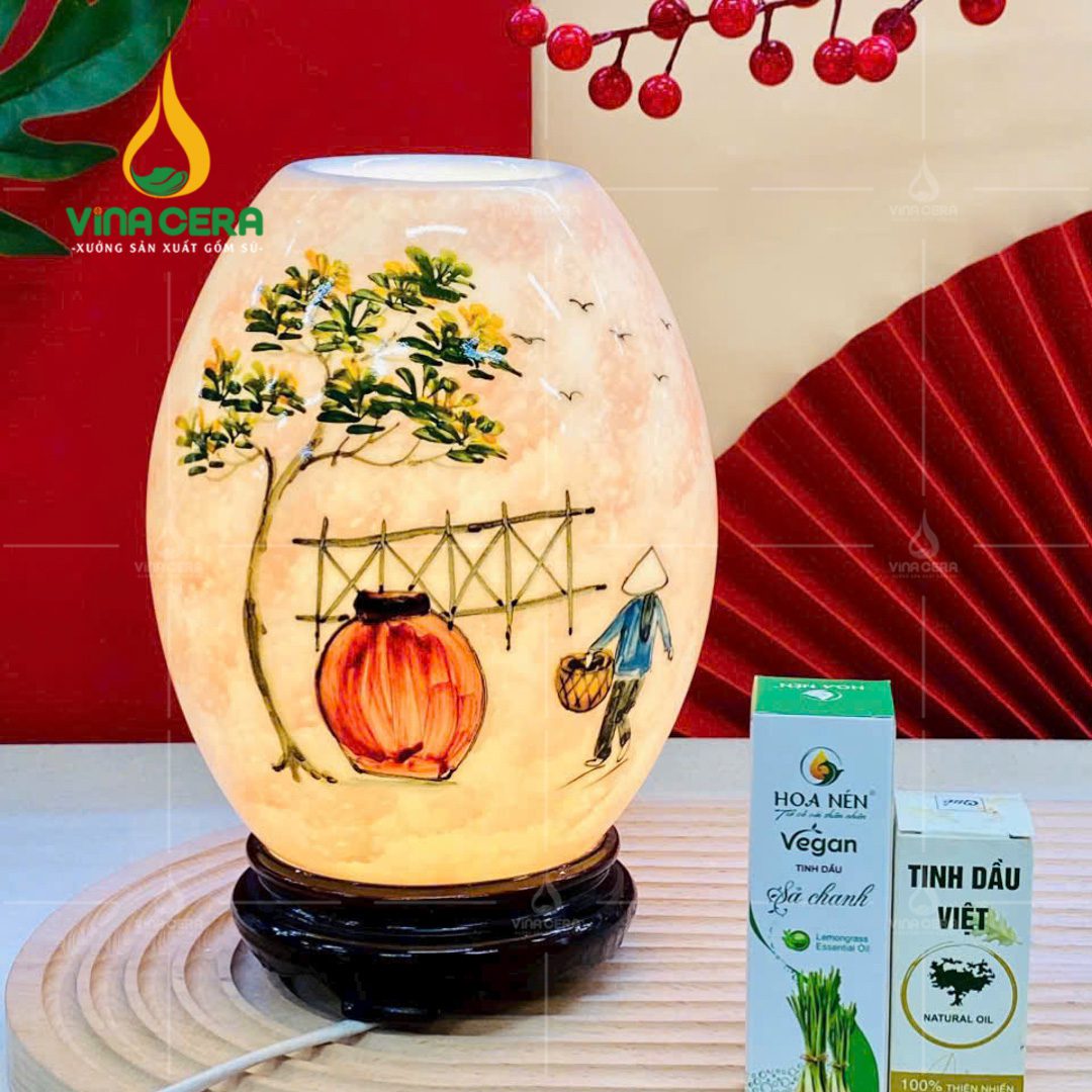 Top 10 Quà Tặng Tết Cao Cấp Ý Nghĩa Đèn Xông tinh Dầu Gốm Sứ