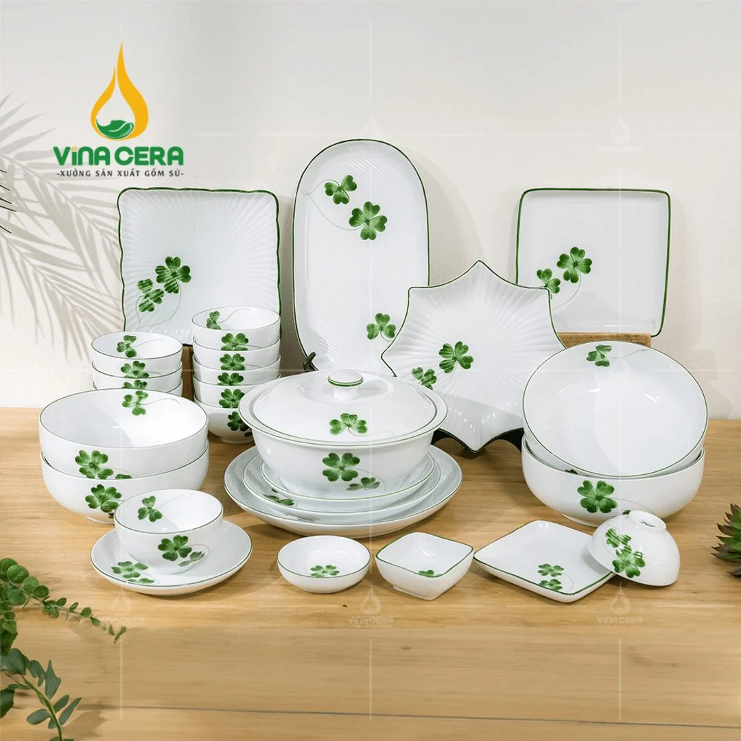 Top 10 Quà Tặng Tết Cao Cấp Ý Nghĩa Bộ chén đĩa sứ Bát Tràng