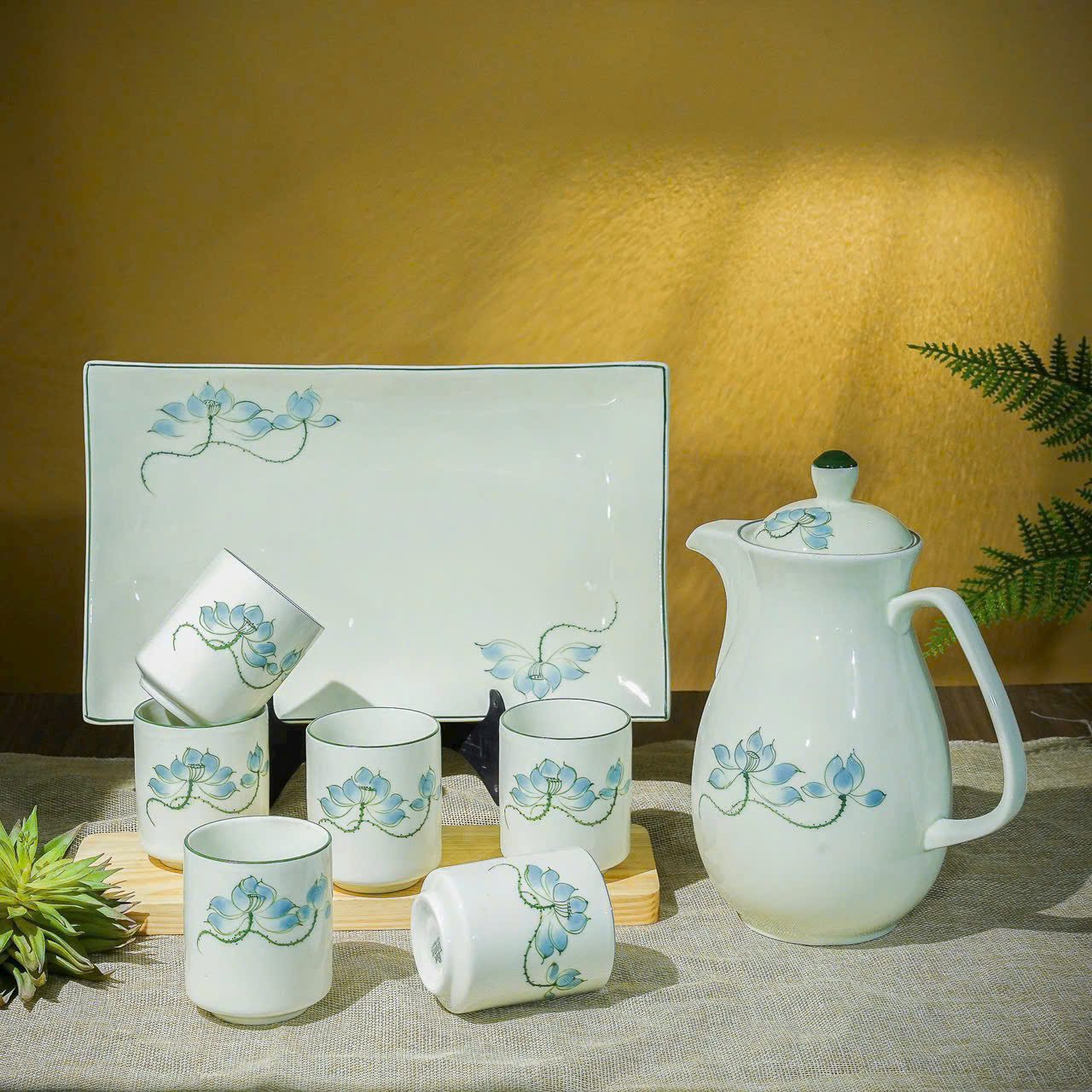 Bộ Ấm Tích pha trà Bát Tràng