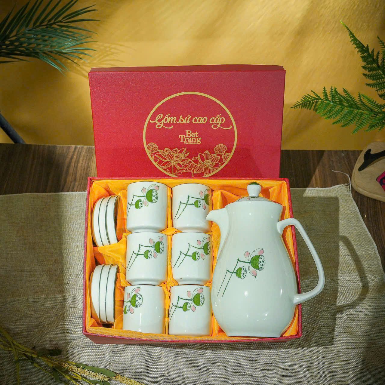 Bộ Ấm Tích pha trà Bát Tràng