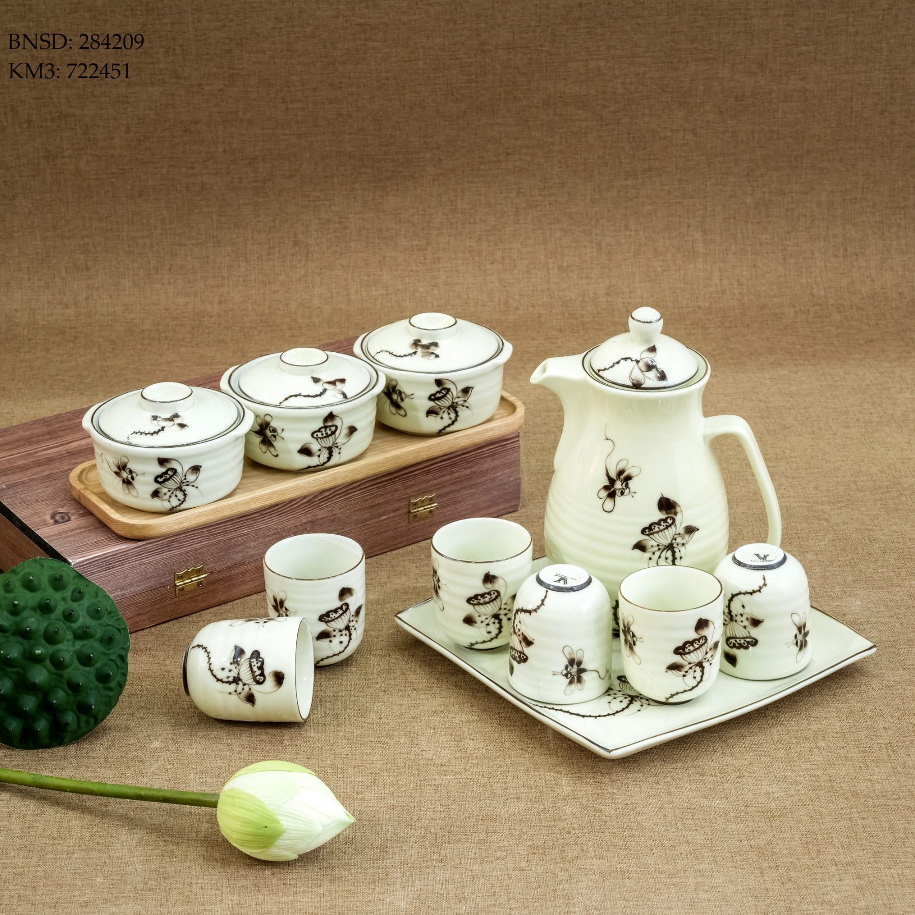 Bộ Ấm Tích pha trà Bát Tràng