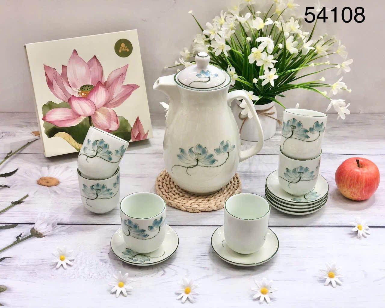 Bộ Ấm Tích pha trà Bát Tràng