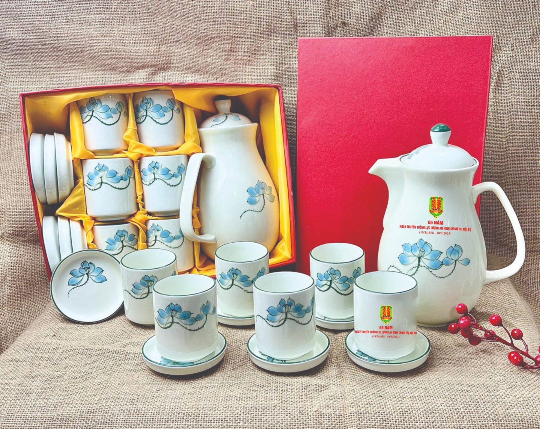 Bộ Ấm Tích pha trà Bát Tràng