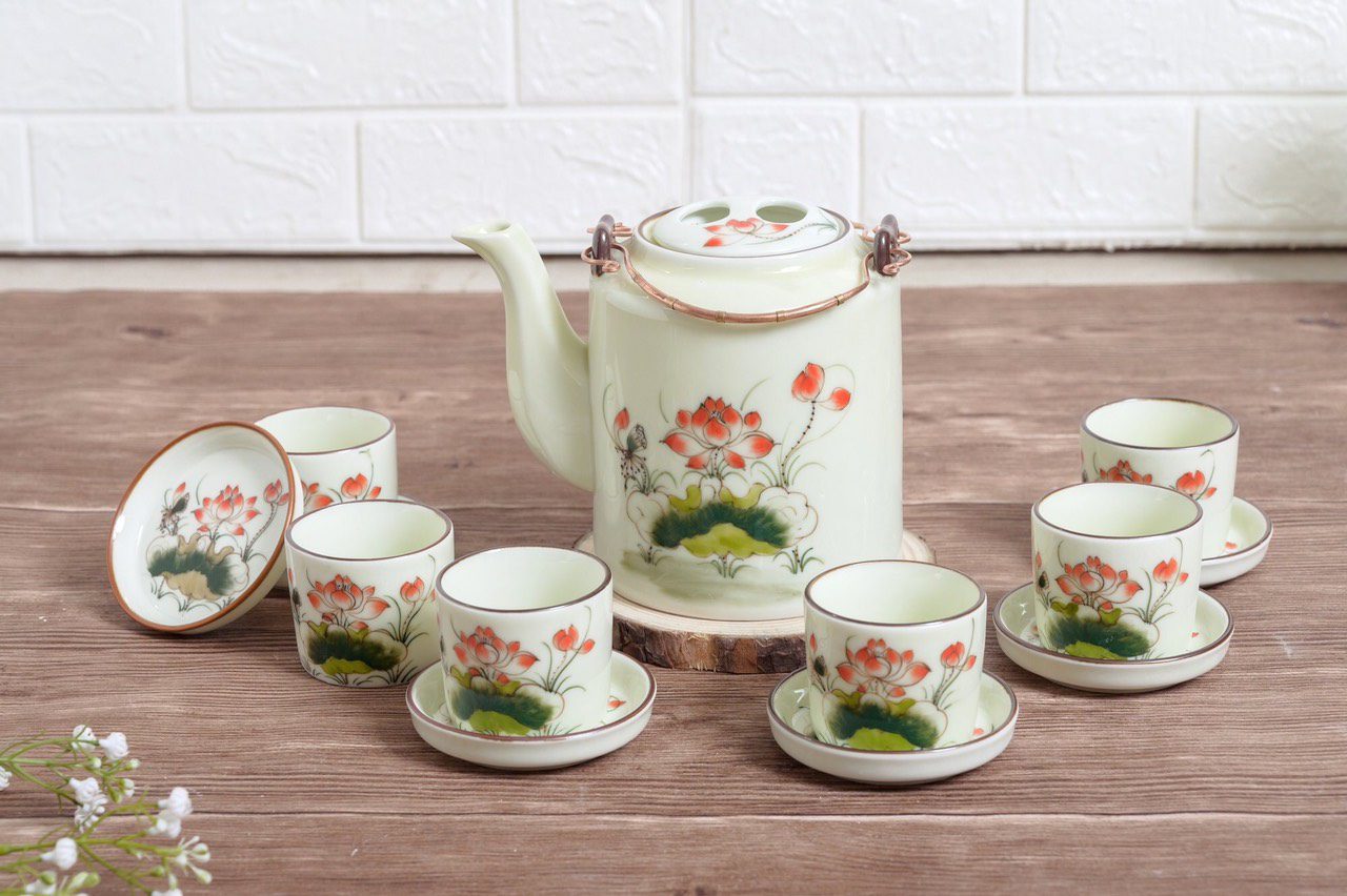 Bộ Ấm Tích pha trà Bát Tràng