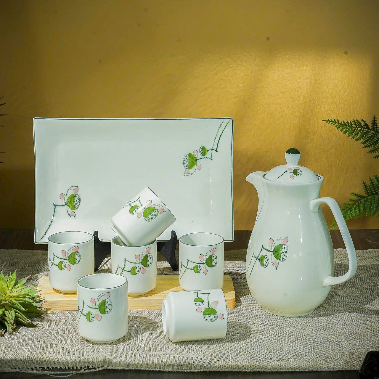 Bộ Ấm Tích pha trà Bát Tràng