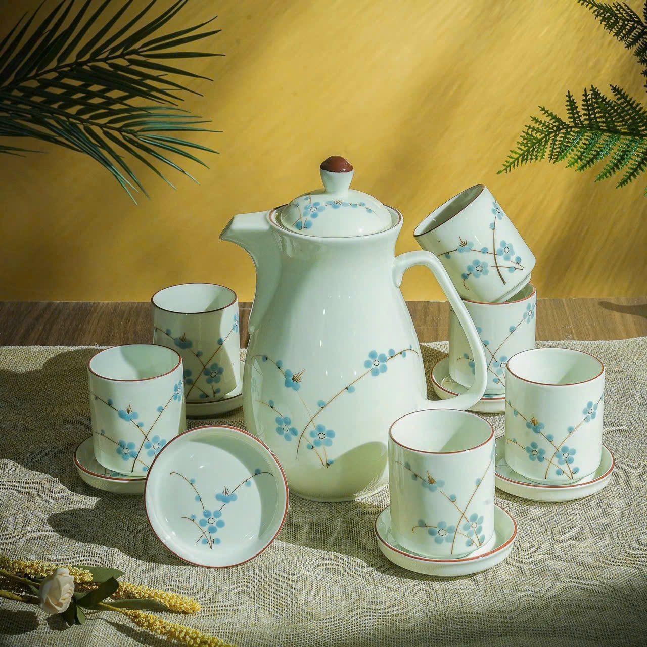 Bộ Ấm Tích pha trà Bát Tràng