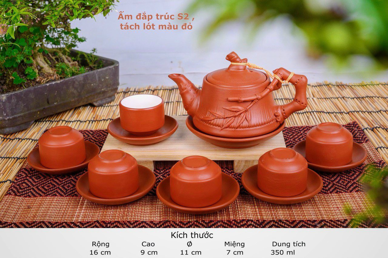 bộ ấm chén Gốm Tử Sa Bát Tràng