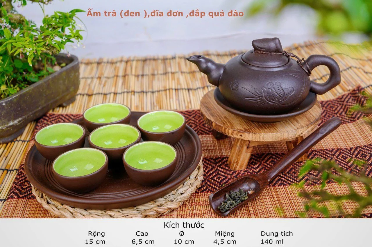 bộ ấm chén Gốm Tử Sa Bát Tràng