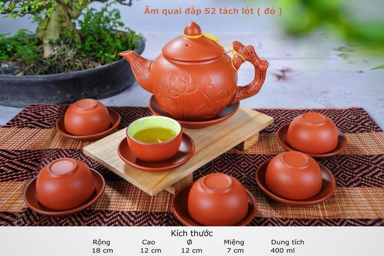 bộ ấm chén Gốm Tử Sa Bát Tràng