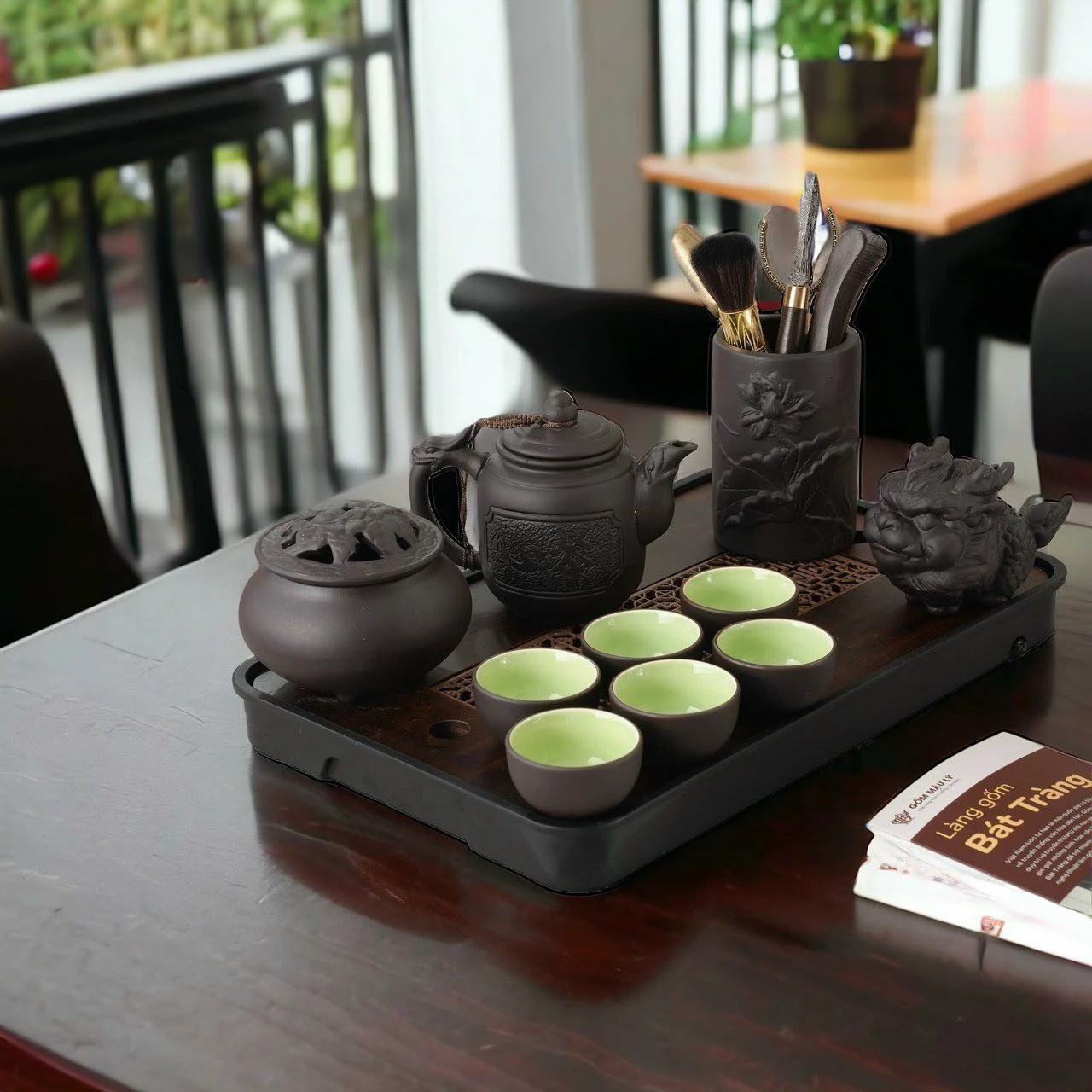 bộ ấm chén Gốm Tử Sa Bát Tràng