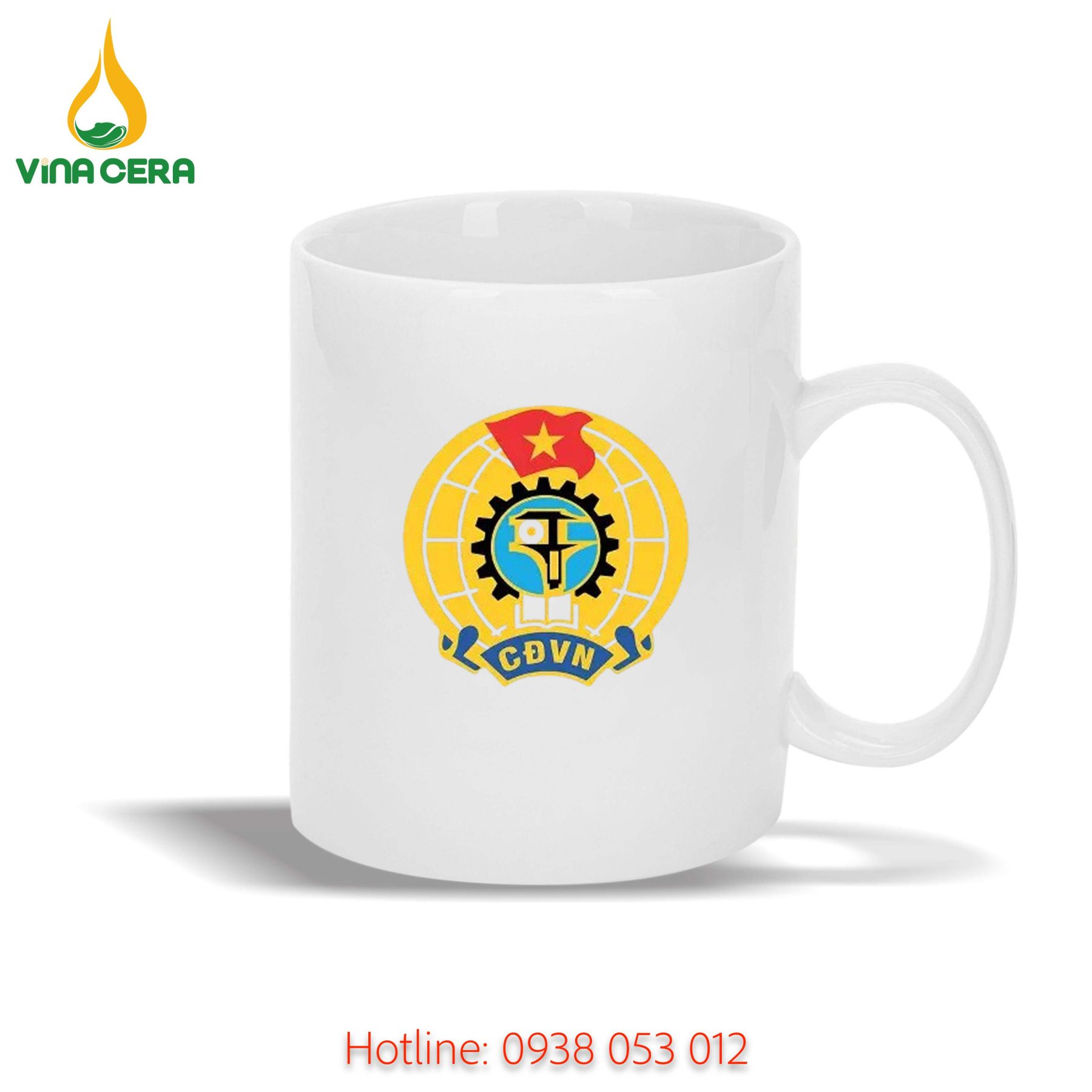 ly sứ in logo - quà tặng công đoàn